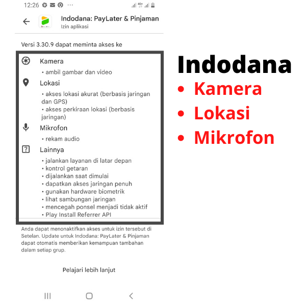 Data Pribadi Indodana Pinjaman Online