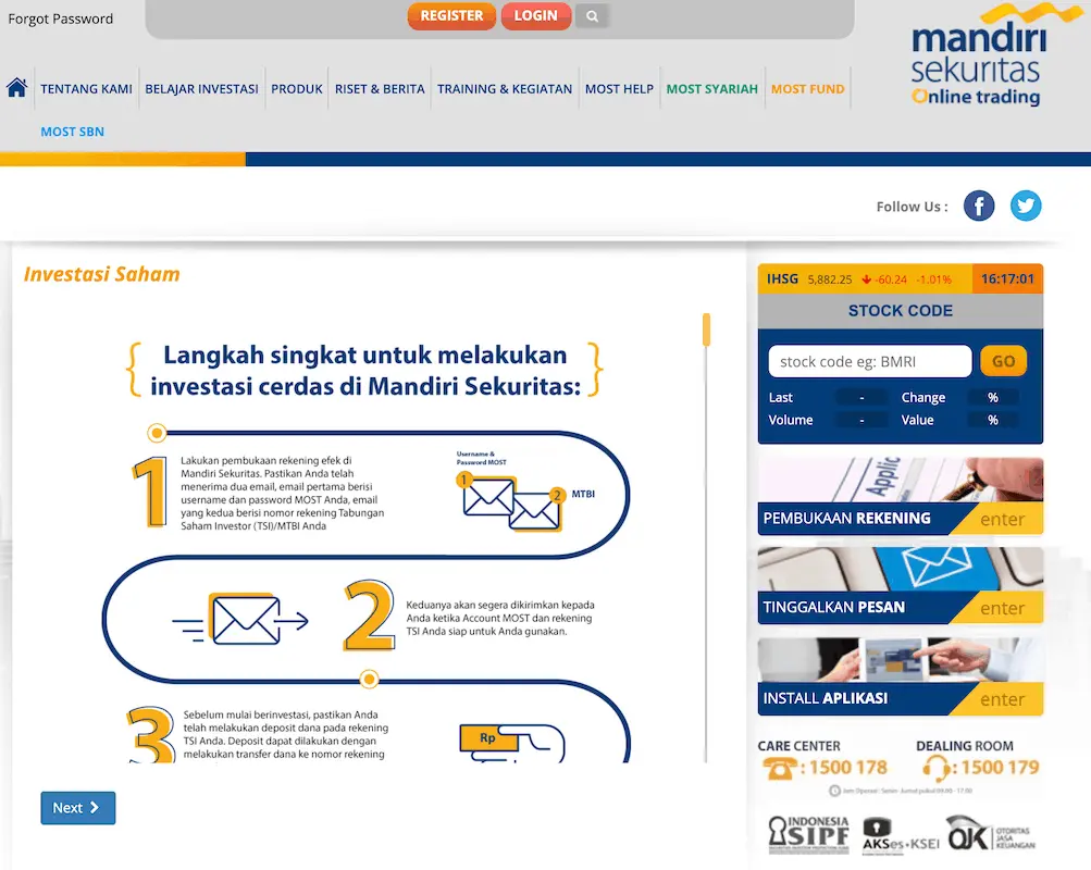 Aplikasi Saham PC Most Mandiri Sekuritas 