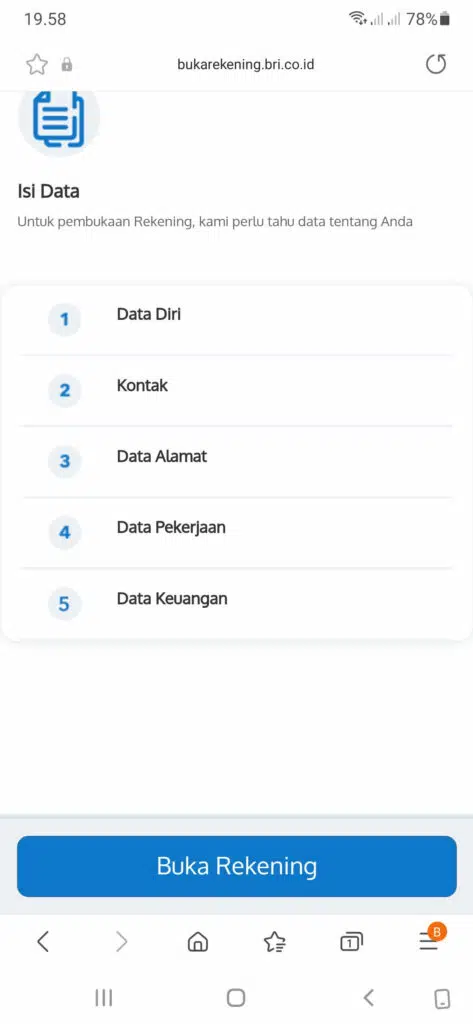 isi data lengkap