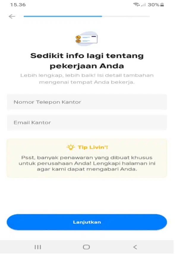 Isi Email dan Telp Kantor