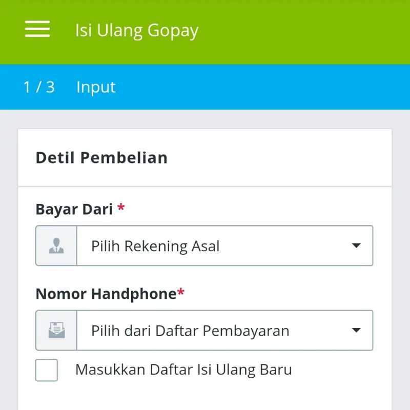 Isi Ulang GoPay