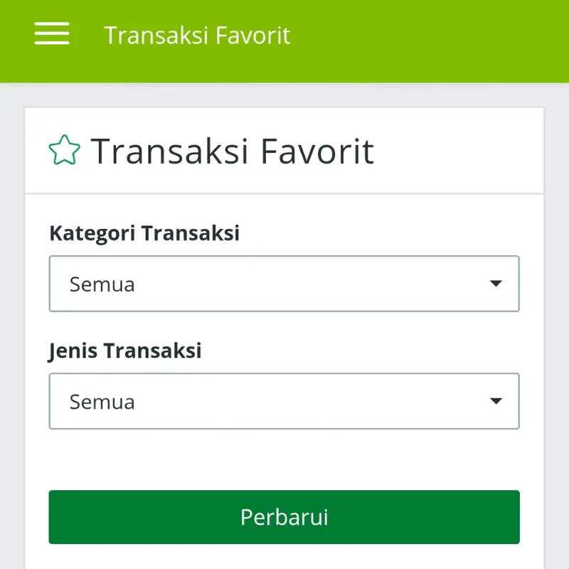 Transaksi Favorit