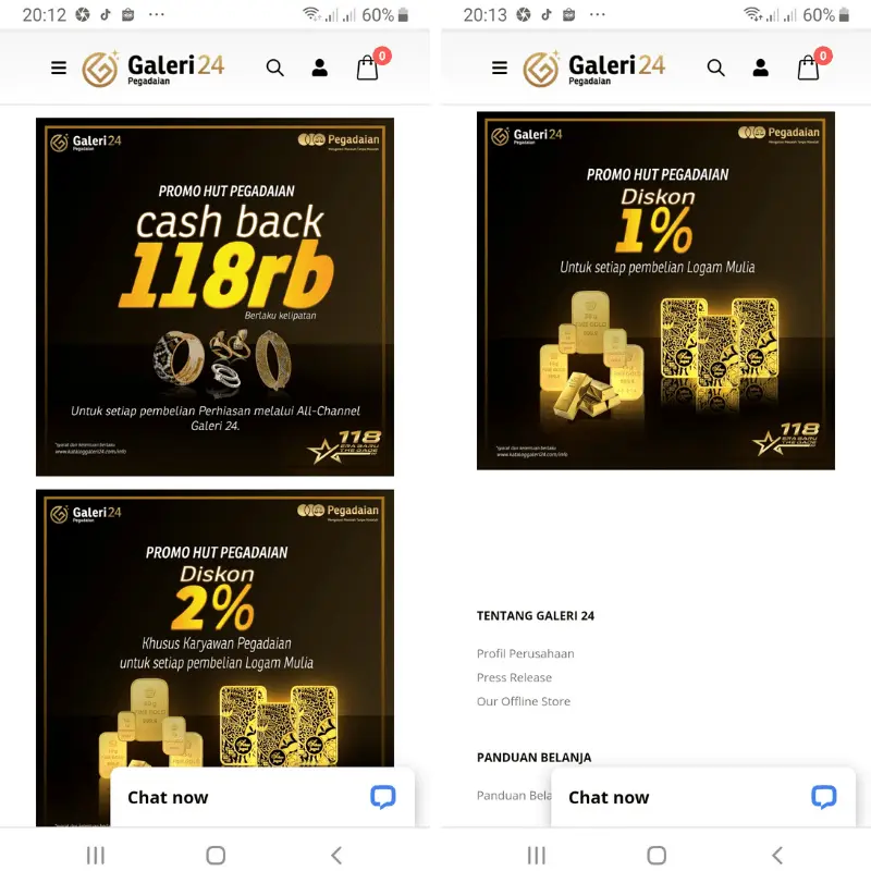 Promo Cashback Galeri 24