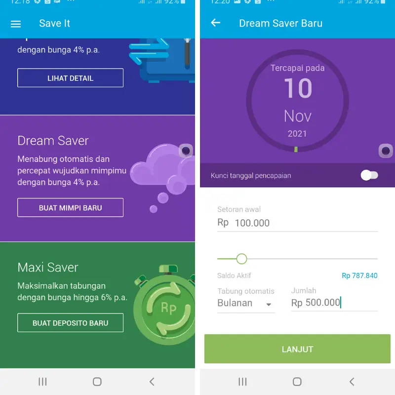  Tabungan Rencana "Dream Saver" 