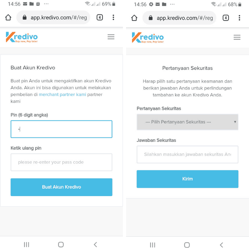 Pembuatan Aplikasi Akun Kredivo