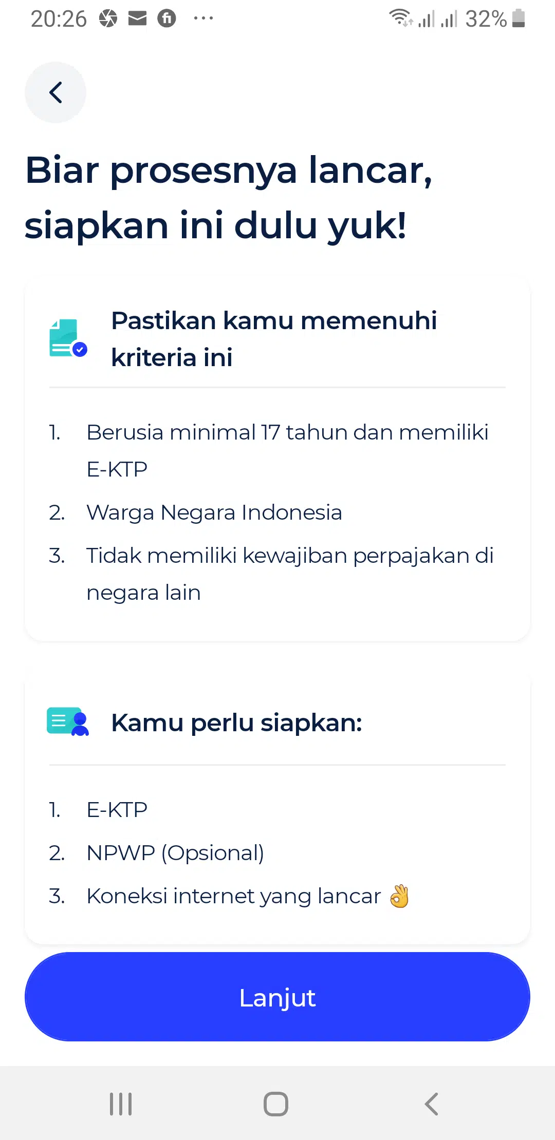 Syarat Pembukaan Rekening