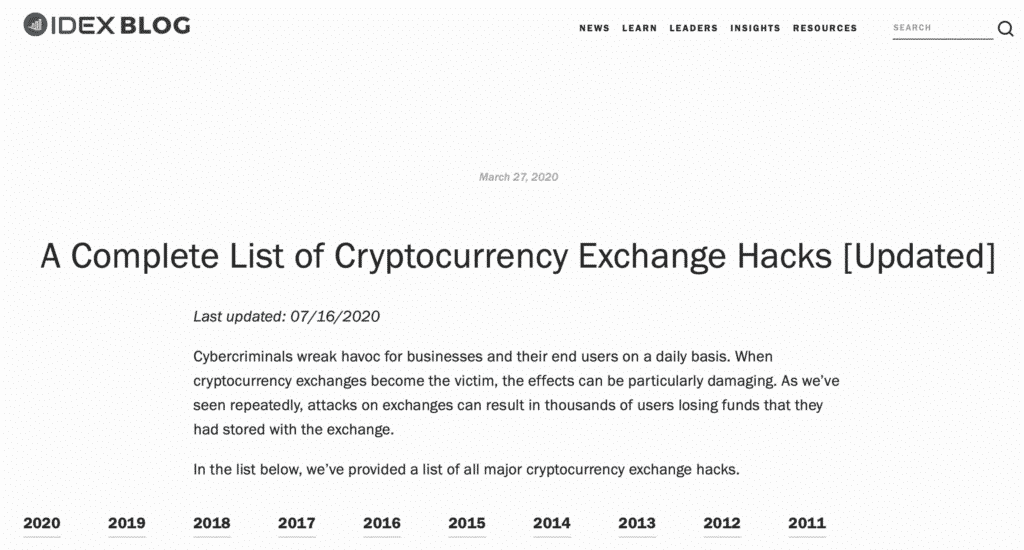 Daftar Kejadian Cryptocurrency Hacks 