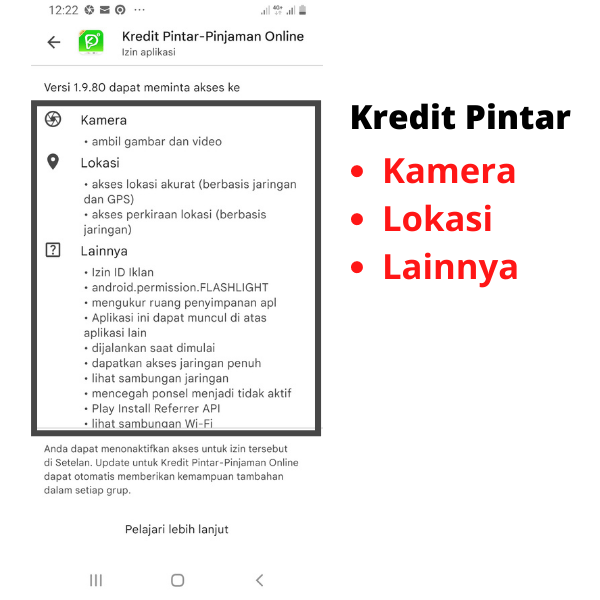 Data Pribadi Kredit Pintar Pinjaman Online