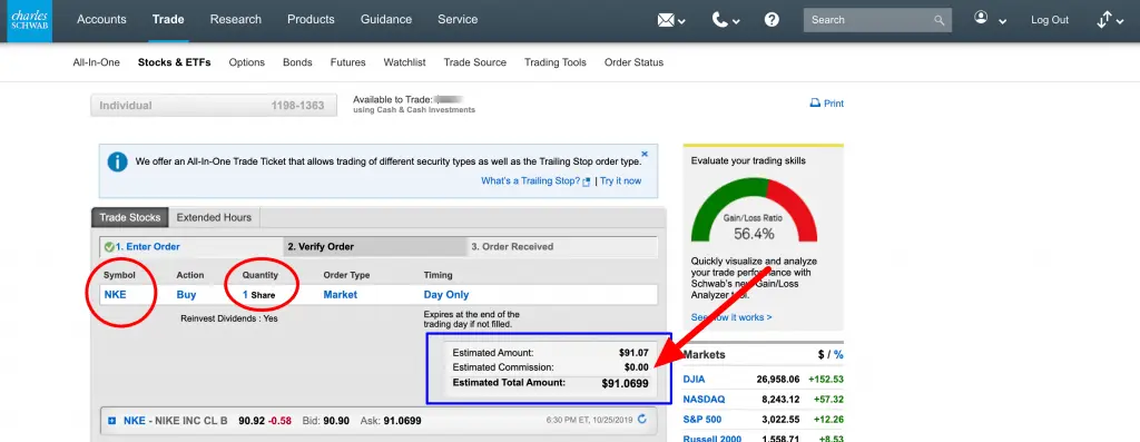 beli 1 lembar saham di bursa wall street