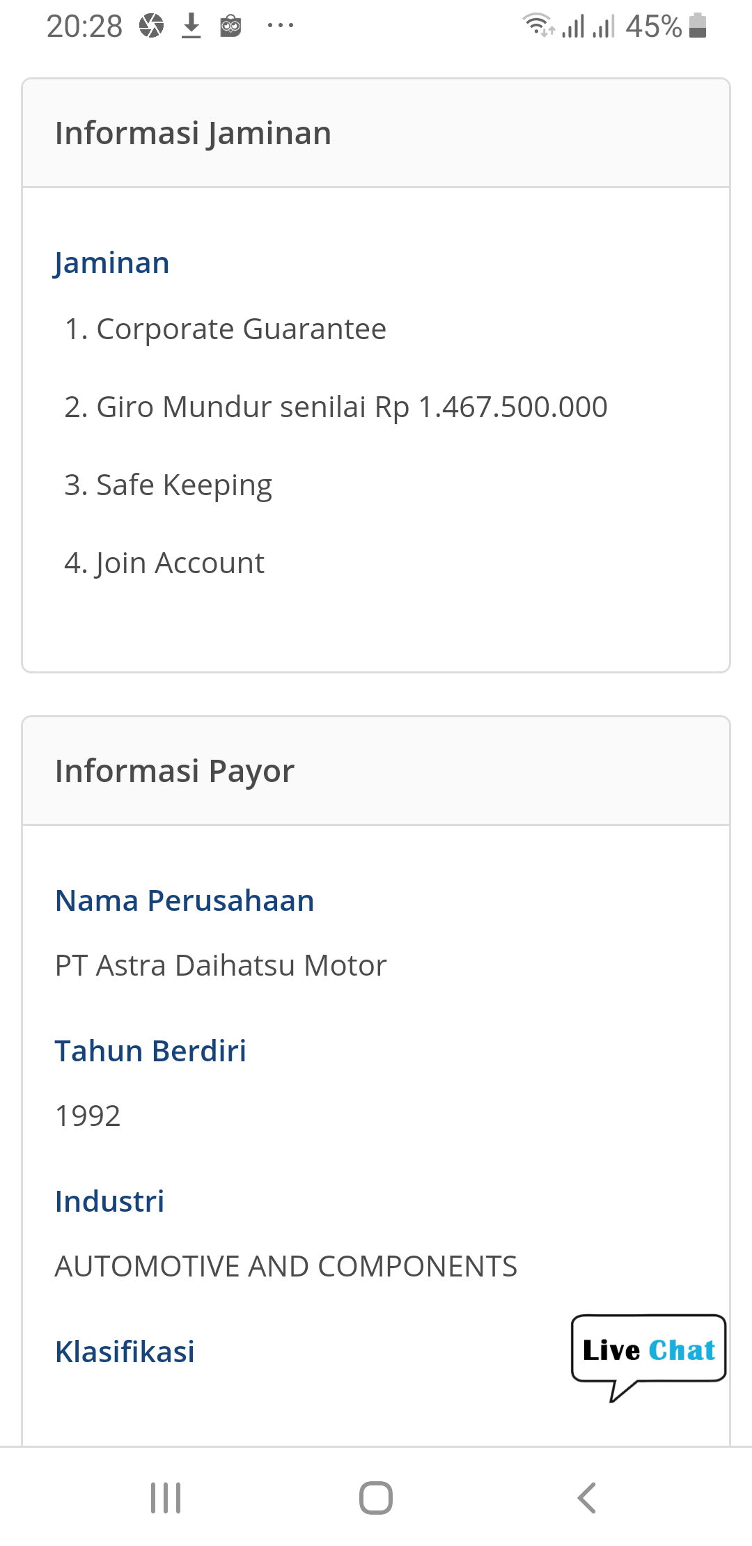 Informasi Peminjam