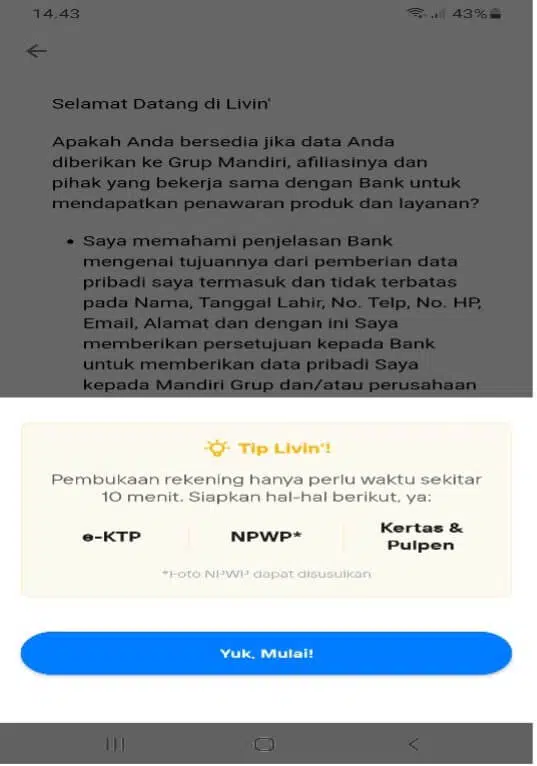 Siapkan KTP, NPWP, Kertas Pulpen