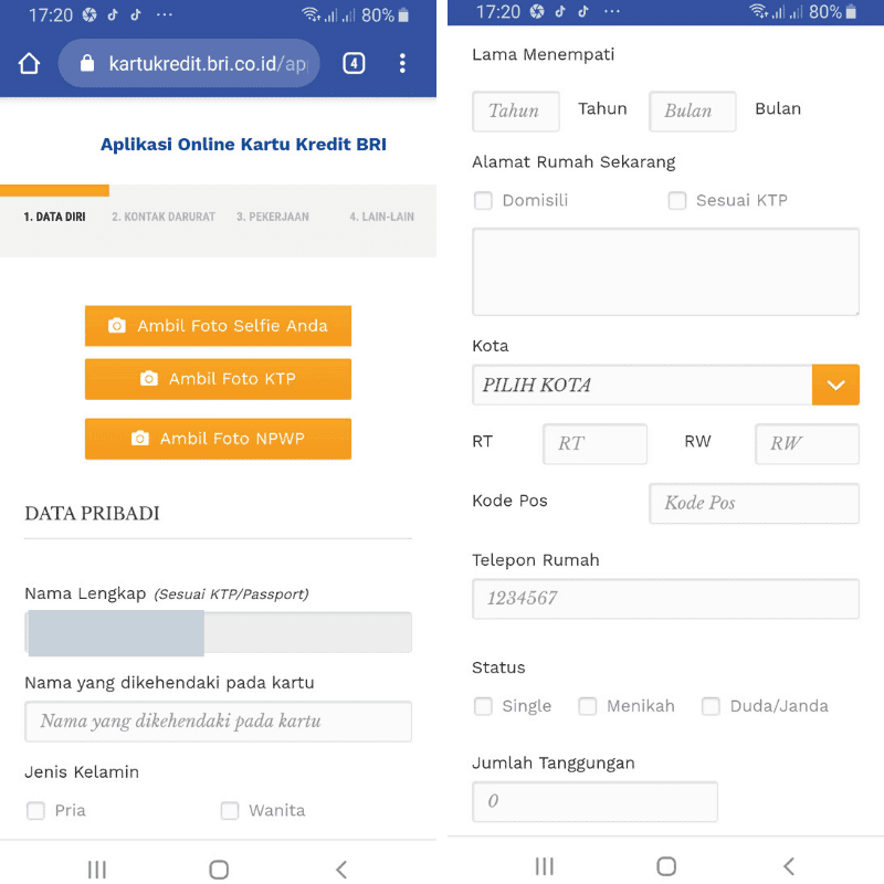 Isi Formulir Aplikasi Kartu Kredit
