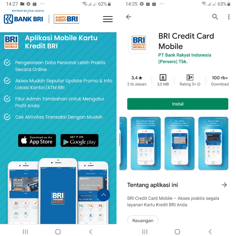 Aplikasi Mobile Kartu Kredit BRI