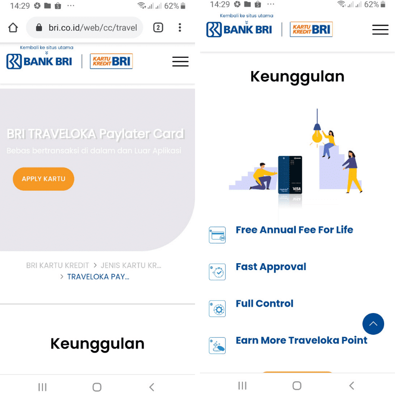 BRI Traveloka Paylater Card