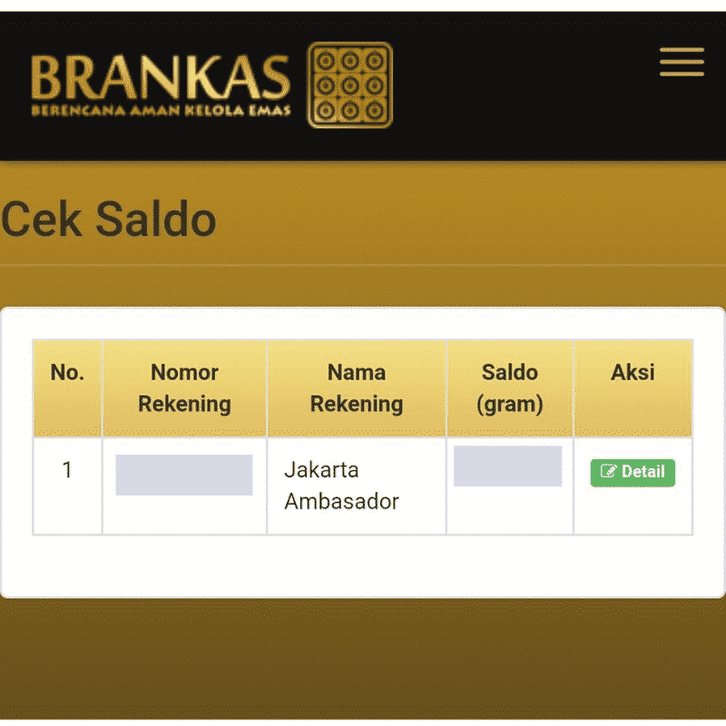 Cek Saldo Emas