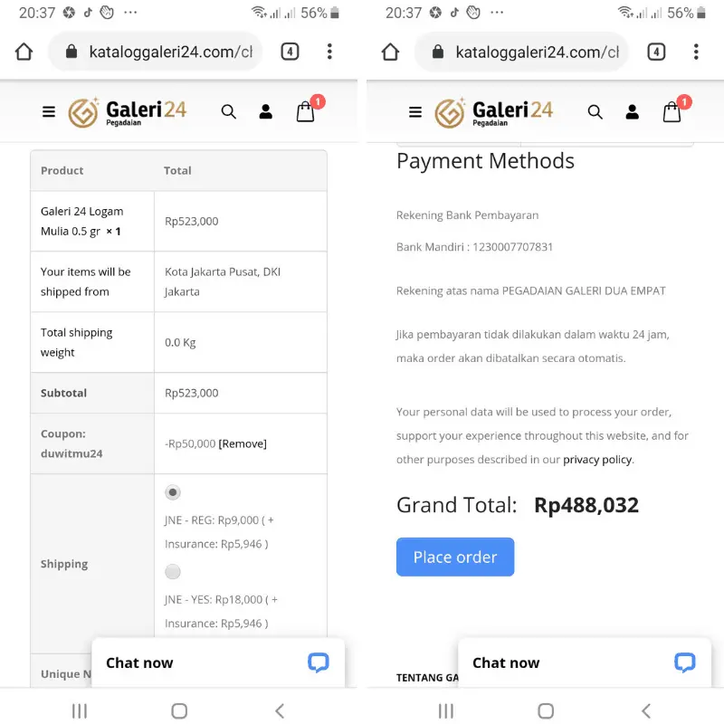 Alamat dan Biaya Kirim