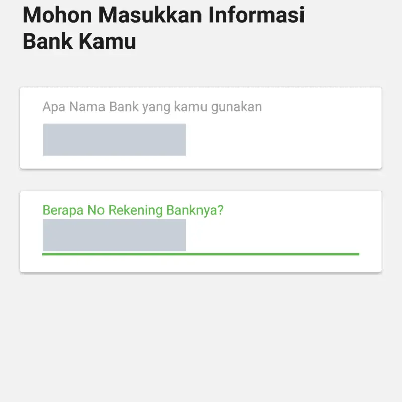 Data Rekening Bank