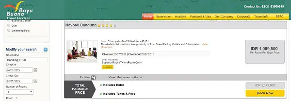 Pesan Hotel Online Bayu Buana