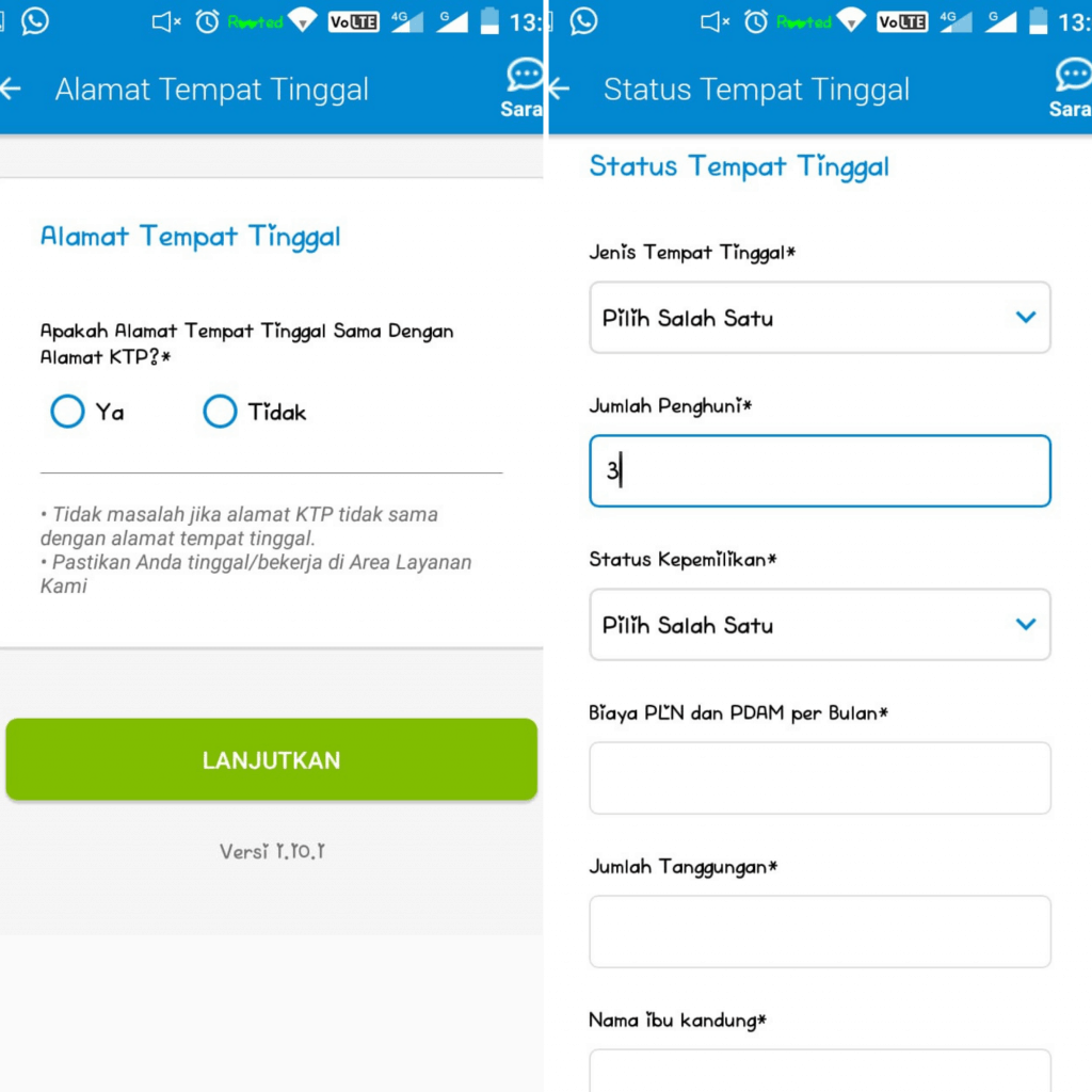 Data Alamat di Aplikasi Julo Pinjaman Online