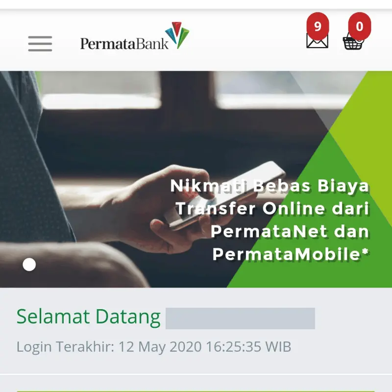 Dashboard PermataNet,