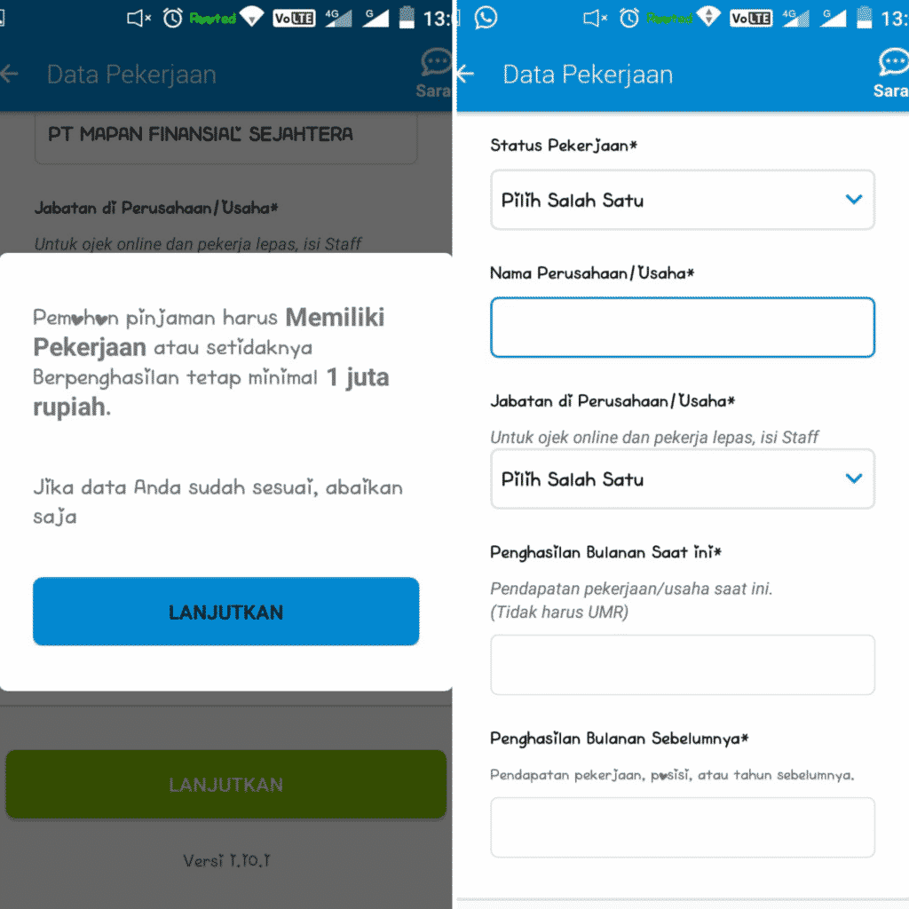 Data Keluarga, Pendidikan, Pekerjaan di Aplikasi Julo Pinjaman Online