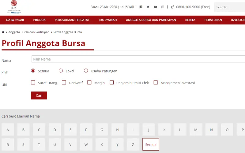 Daftar Perusahaan Sekuritas BEI