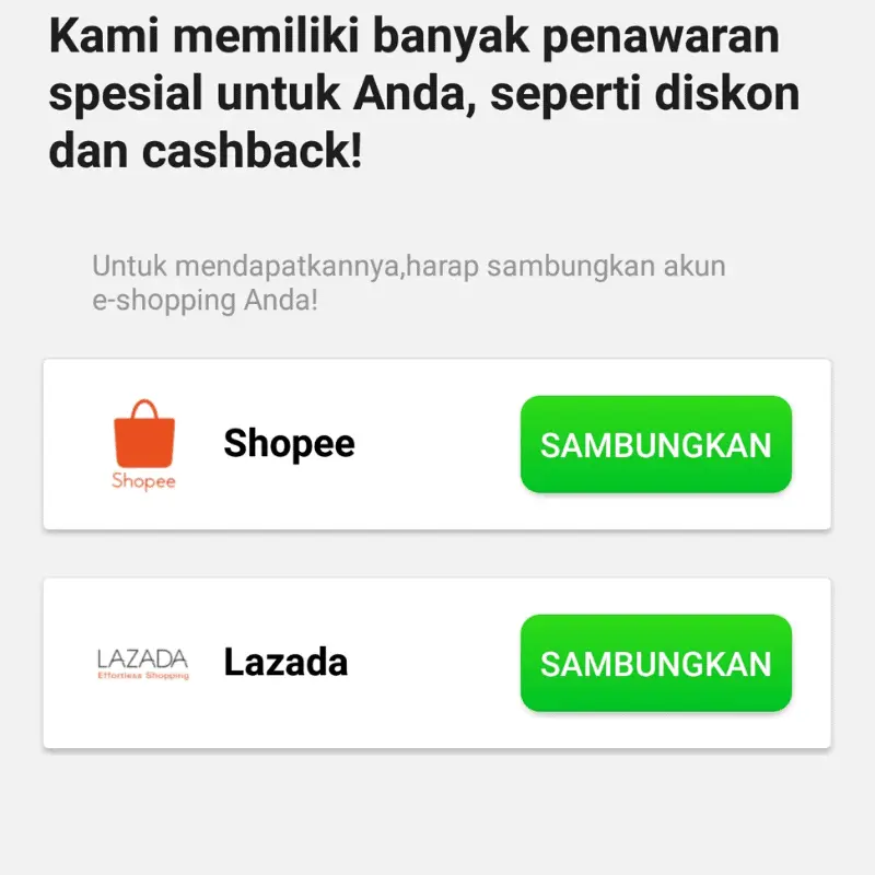 Hubungkan ke e-commerce