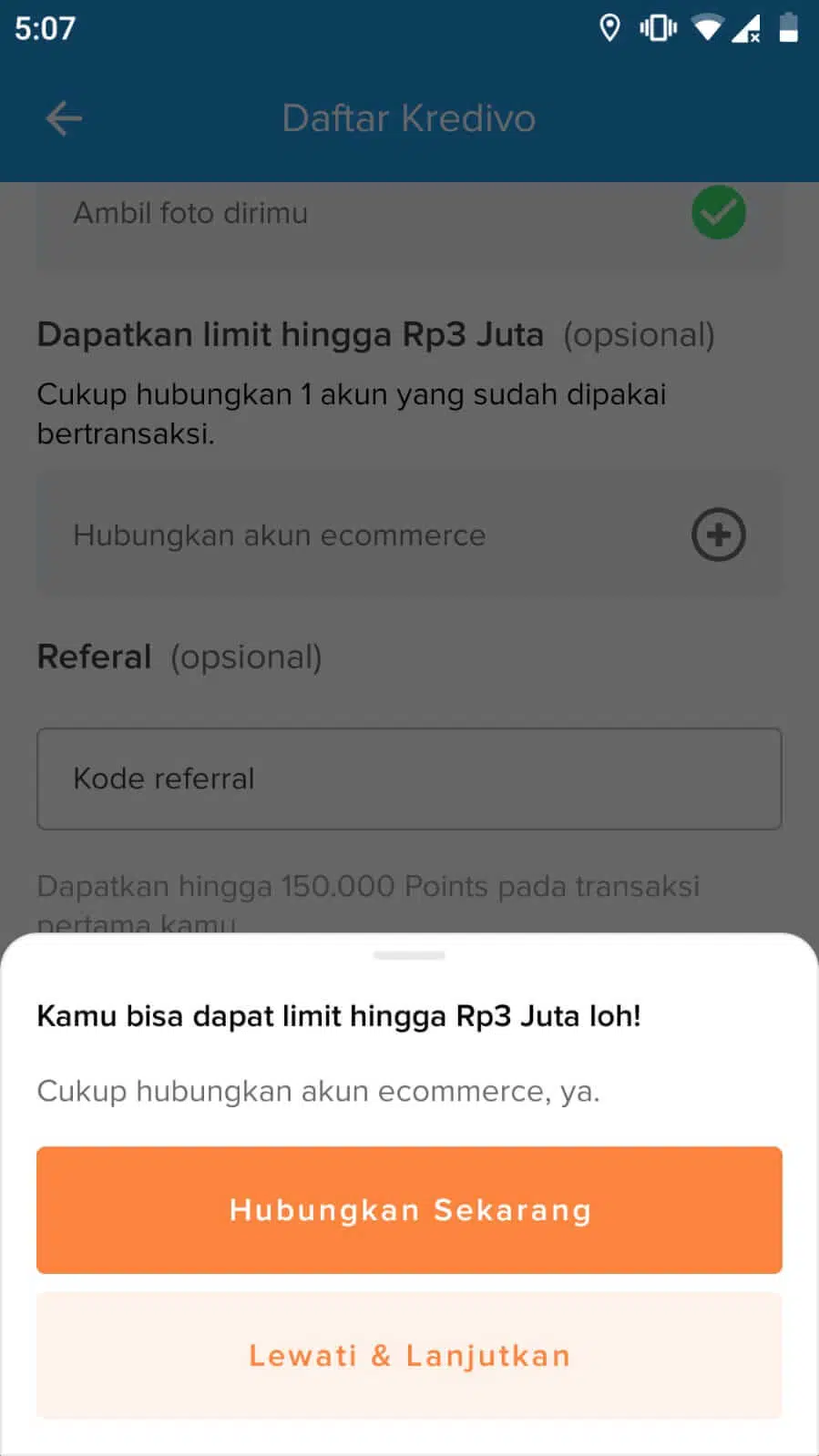 Naik Limit 3 Juta, Asal Koneksi Akun eCommerce
