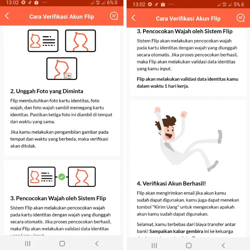 Proses Verifikasi Akun Flip