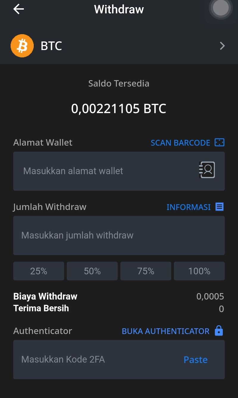 Transfer Withdraw Bitcoin