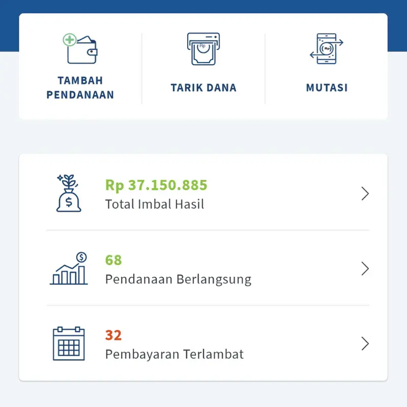masuk aplikasi investree
