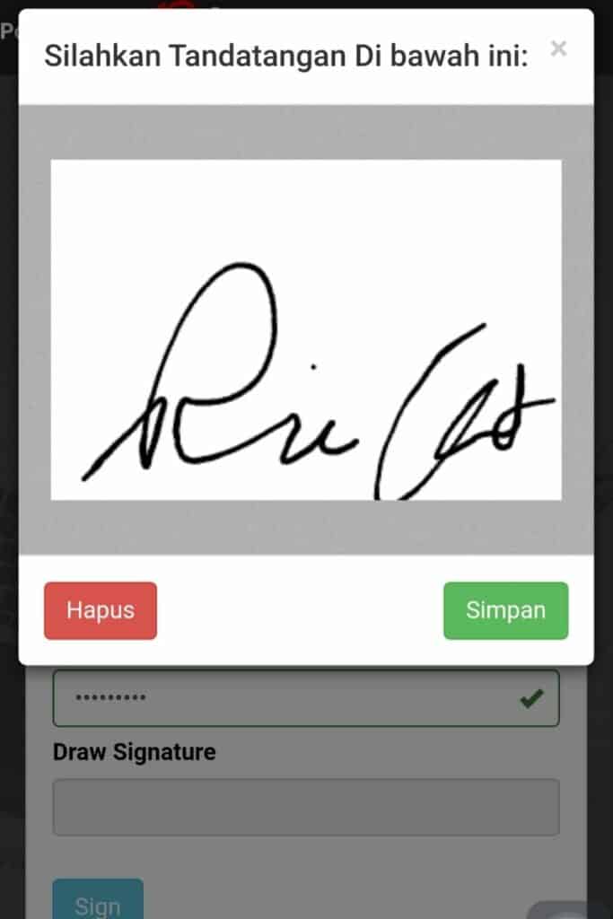 Tanda Tangan Elektronik AdaKami Pinjol