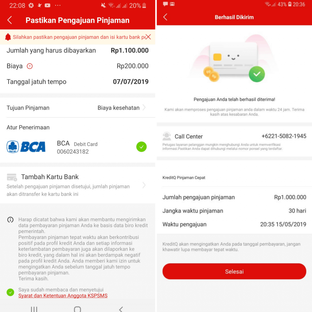 Simulasi Cicilan Pinjaman KreditQ