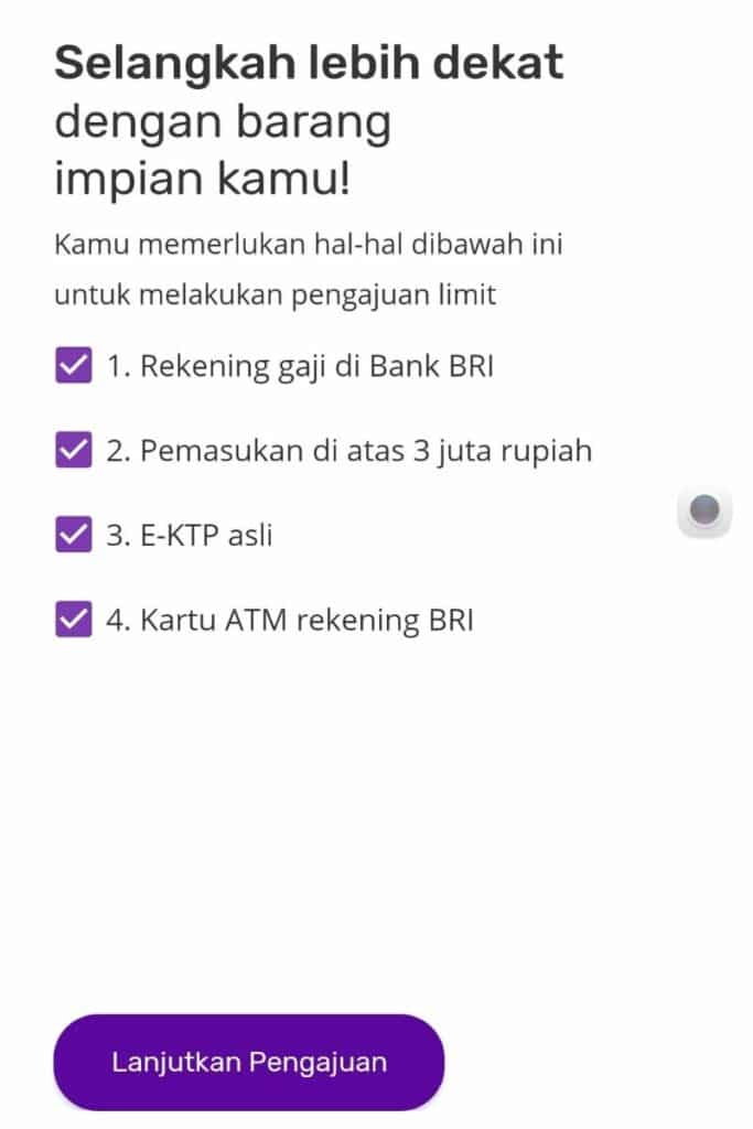 Syarat Aplikasi BRI Ceria Online Pinjaman