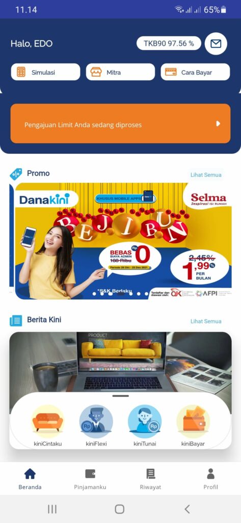 Ajukan Aplikasi Danakini Pinjaman Online