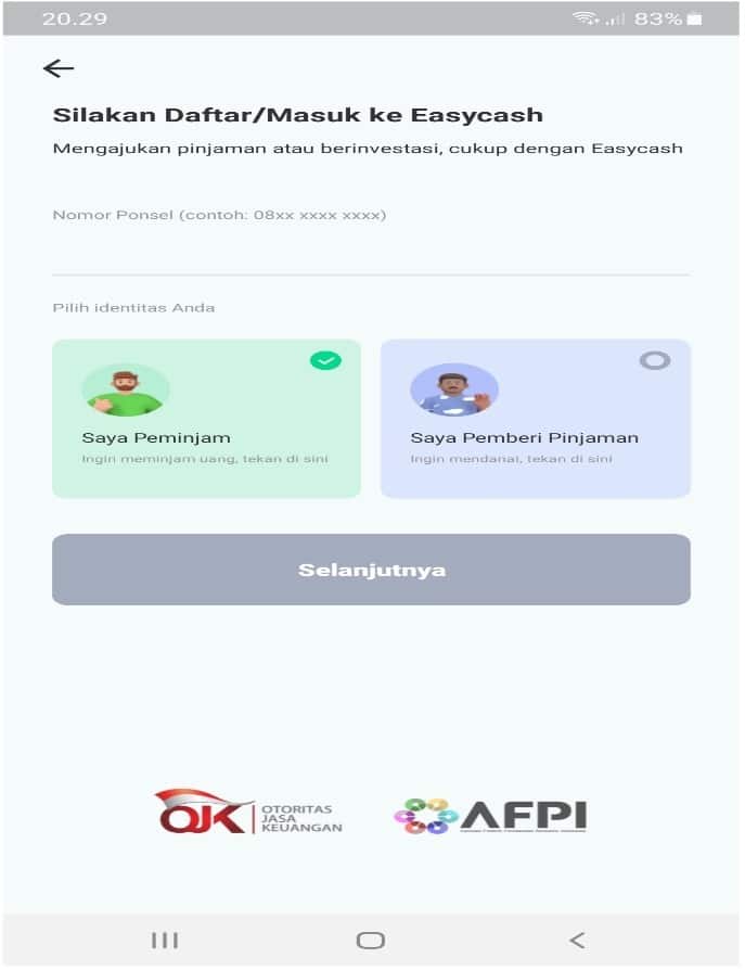 Proses Download Aplikasi Pinjaman Easycash