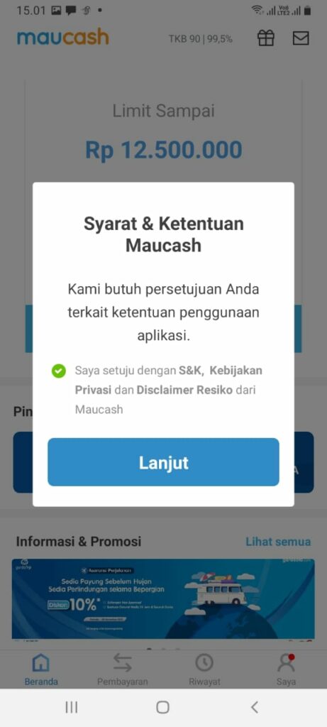 Aplikasi Maucash Pinjaman Online Syarat dan Ketentuan
