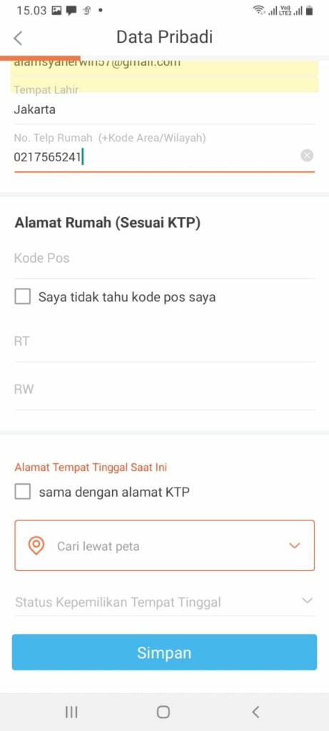 Isi Data Pribaadi Aplikasi Maucash Pinjaman Online