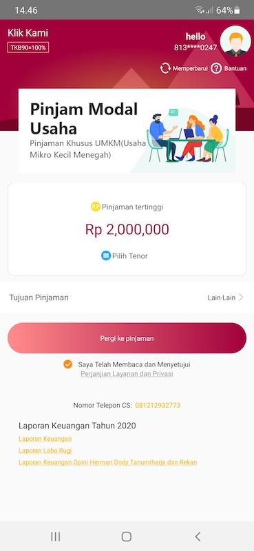 Kami mencoba mengajukan kredit di KlikKami dan berikut ini adalah langkah - langkah yang perlu diikuti dalam proses pengajuan kredit