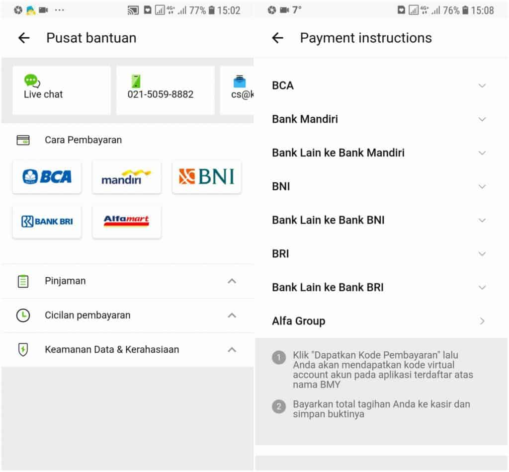Cara bayar Pinjaman KP