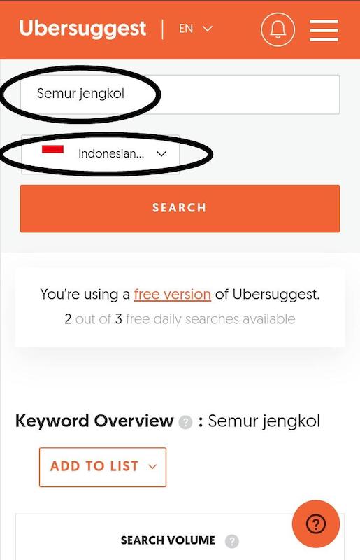 Cara riset pasar untuk jualan produk di toko online selanjutnya yaitu menggunakan Ubersuggest. Mesin pencarian ini memungkinkan kita melihat data statistik seberapa sering keyword tertentu dicari melalui Google.