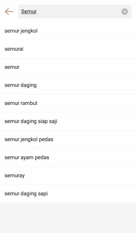Misalnya, kita mau menjual semur jengkol di Shopee, kita bisa memasukkan keyword “semur jengkol” di kolom pencarian.