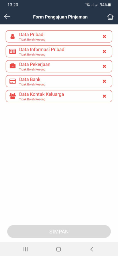 Data Danamas Aplikasi Dana Tunai