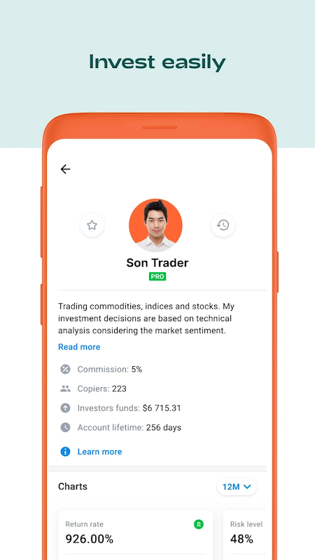 FBS menyediakan fasilitas copy trading. Fitur ini membantu mereka yang baru mulai trading dan ingin praktek secara langsung dengan mengikuti professional trader.