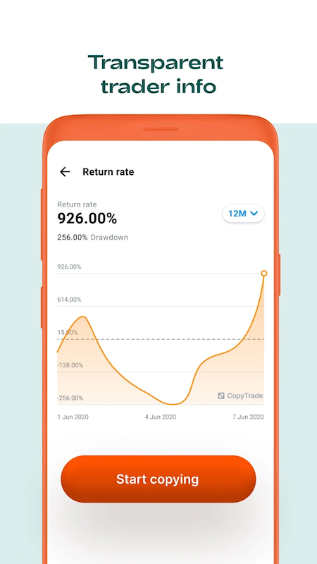 Disediakan aplikasi khusus berbasis Android dan IOS untuk melakukan Copy Trade.
