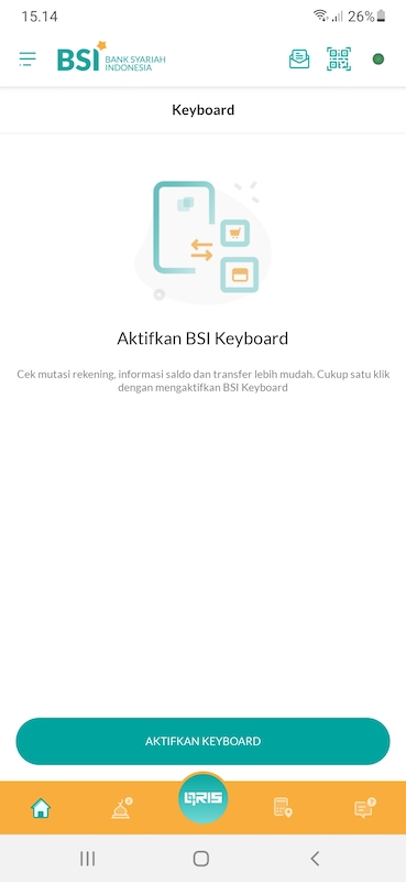 BSI Keyboard adalah fitur yang memudahkan pengguna BSI Mobile untuk memeriksa mutasi rekening, informasi saldo, dan transfer.