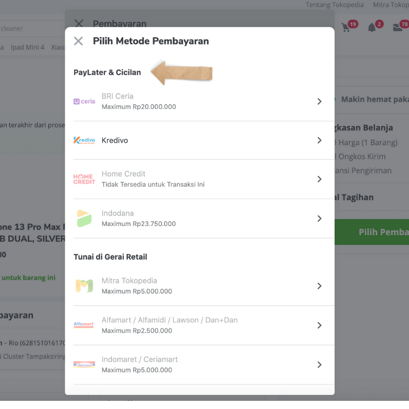 PayLater dan Cicilan Kredit HP
