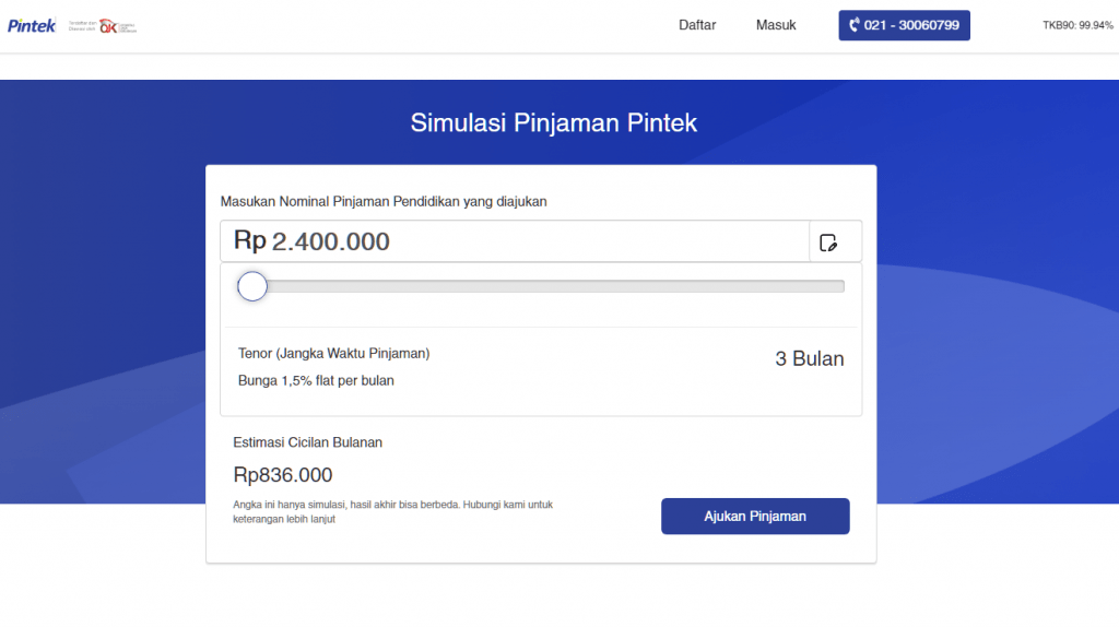 Pinjaman Dana Pendidikan di Pintek