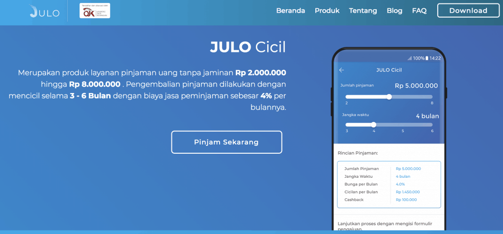 Pinjaman Online Cicilan Julo