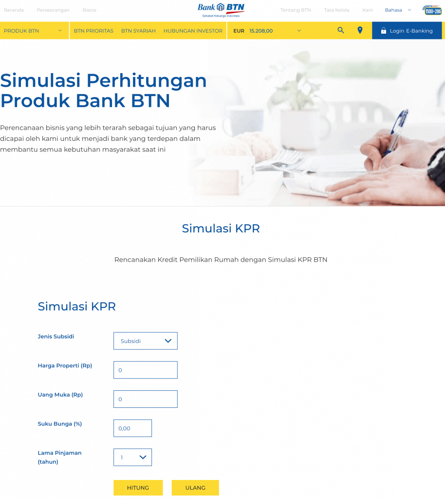 Simulasi KPR BTN